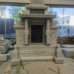 榆林 芝麻灰高档墓碑、土墓，一套也支持定做