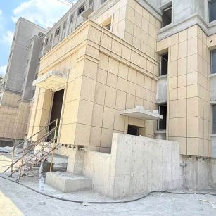 榆林 黄金麻干挂，工地实拍