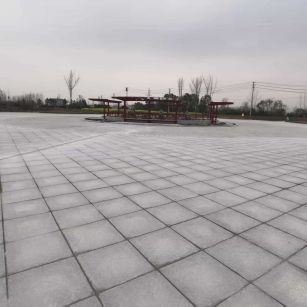 榆林 芝麻白火烧面-公园广场地铺效果