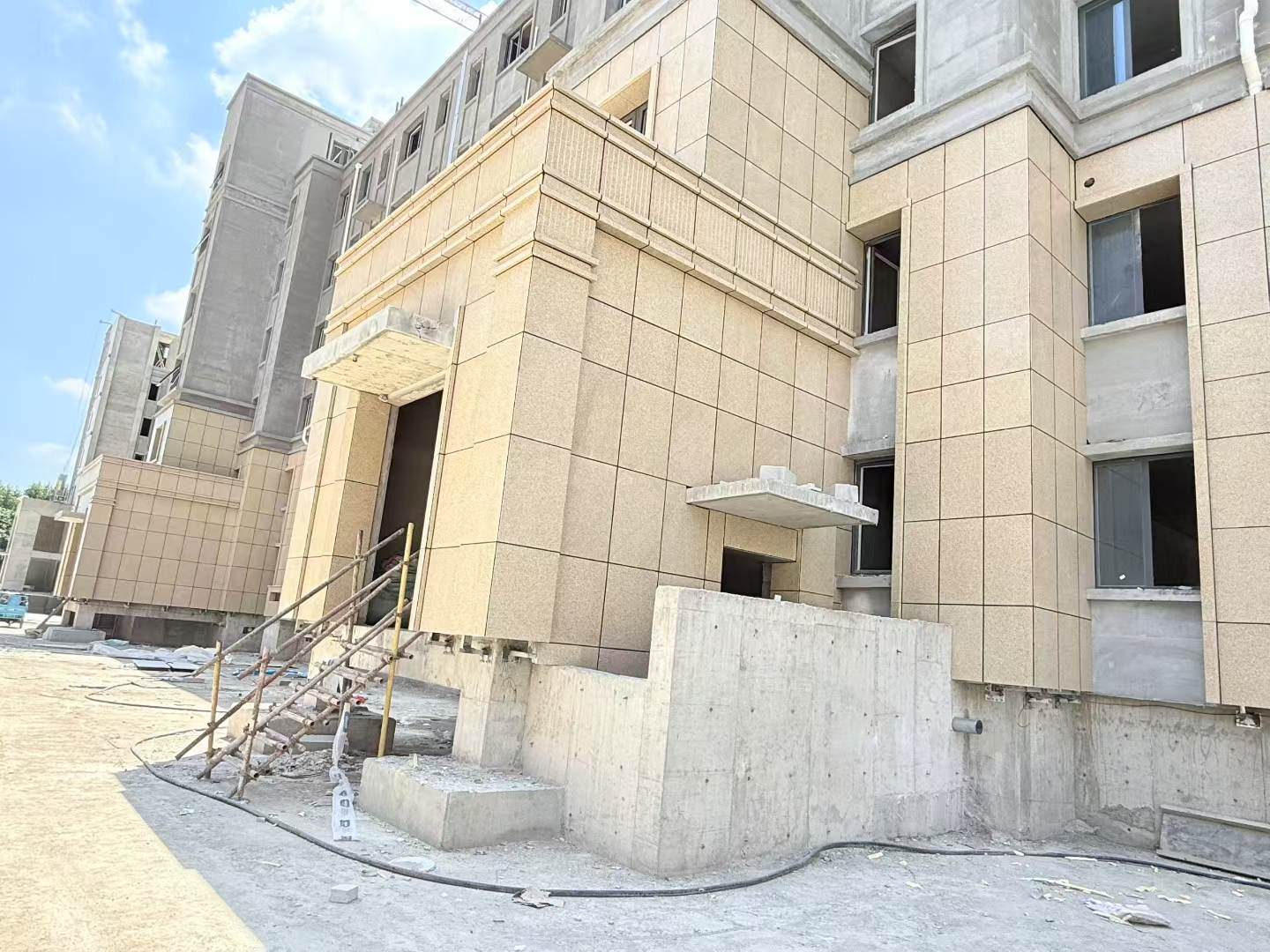 榆林 黄金麻干挂，工地实拍